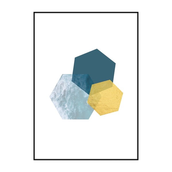 Plakat Imagioo Hexagons, 40x30 cm