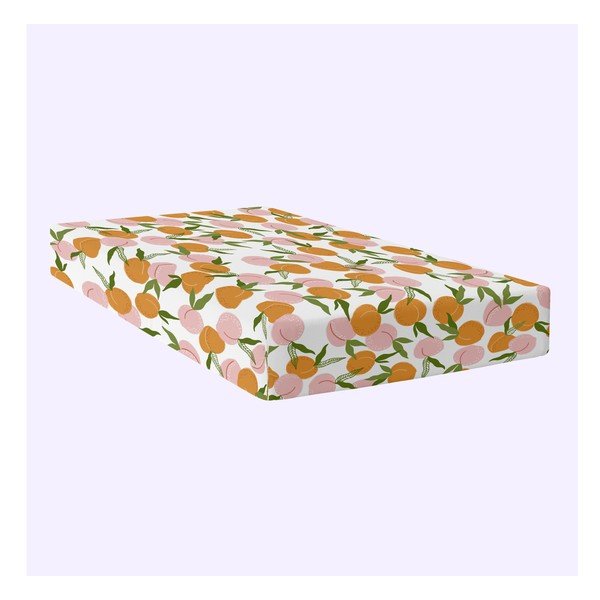 Pomarańczowo-różowe prześcieradło z gumką 200x200 cm Peach fruits – Aware-image-1