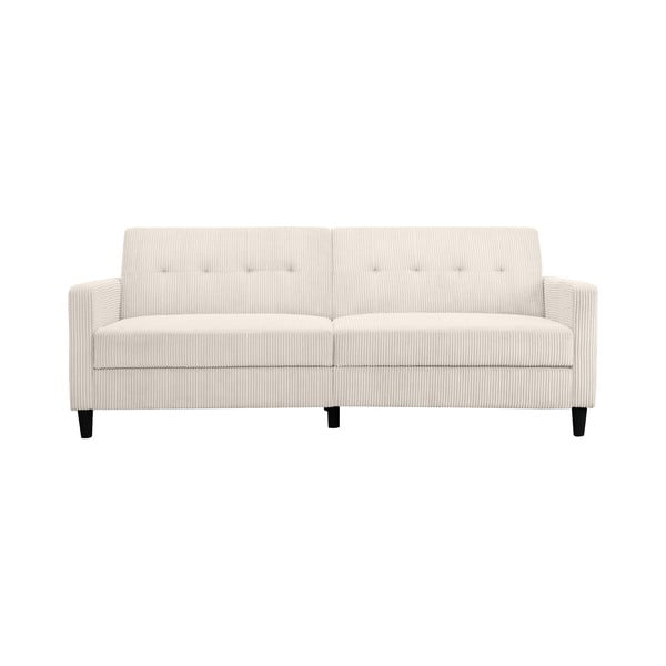 Biała sztruksowa rozkładana sofa 82 cm Hartford – Støraa-image-4
