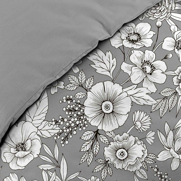 Biało-szara bawełniana pościel dwuosobowa 240x220 cm Milady – douceur d'intérieur-image-3