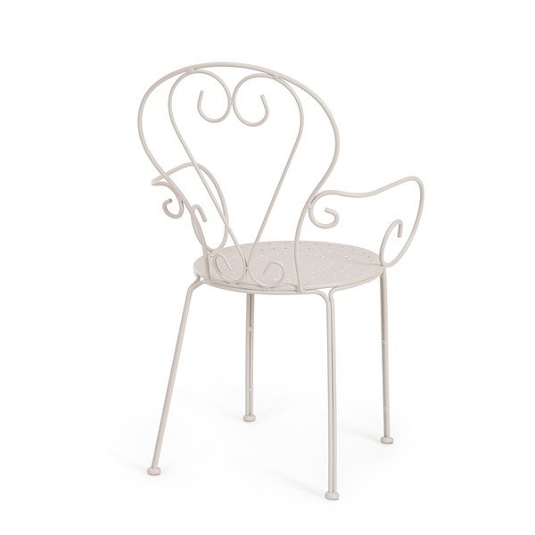 Beżowe metalowe krzesło ogrodowe Etienne – Bizzotto-image-4