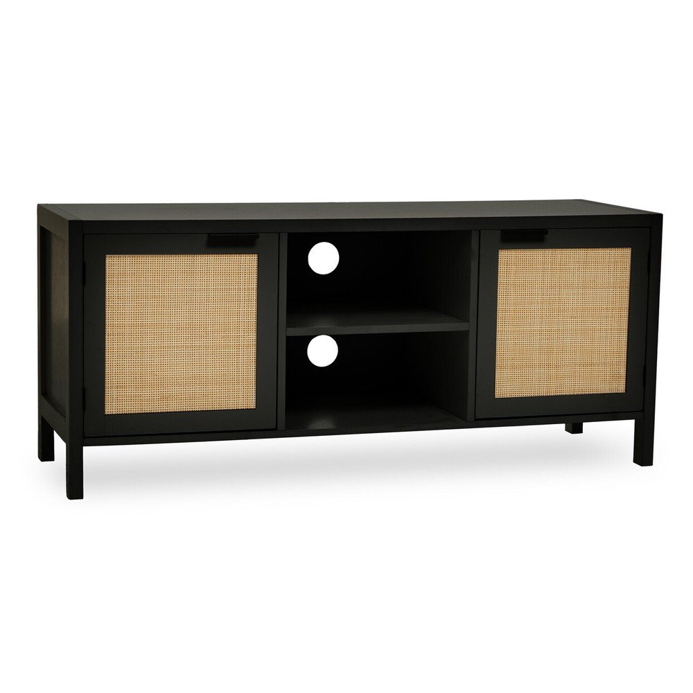 Czarna szafka pod TV 120x52x38 cm Sherman – Premier Housewares