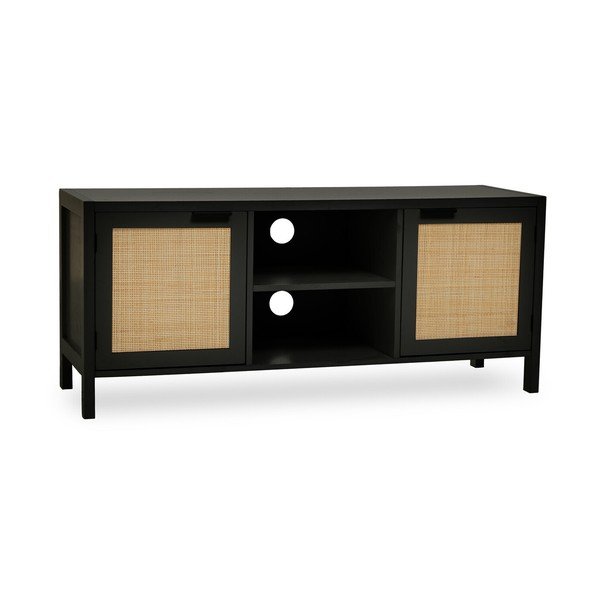 Czarna szafka pod TV 120x52x38 cm Sherman – Premier Housewares