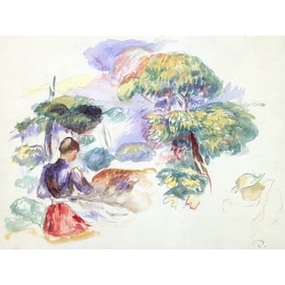 Reprodukcja obrazu Auguste’a Renoira - Landscape with a Girl, 60x45 cm