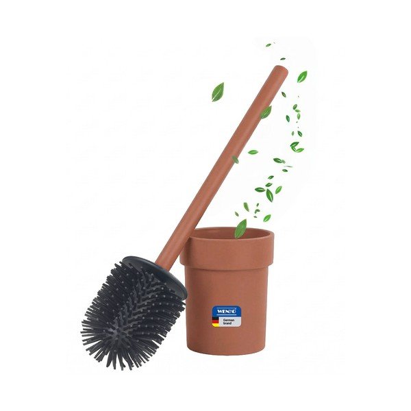 Brązowa plastikowa szczotka do WC z mocowaniem Turbo-loc bez wiercenia Lizan – Wenko-image-3