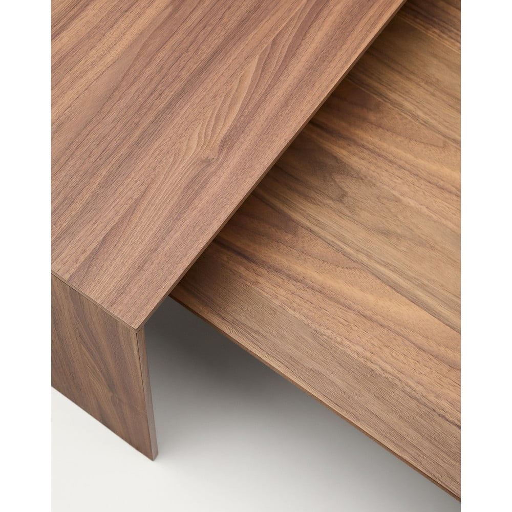 Stolik w dekorze orzecha w ciemnym naturalnym kolorze 70x140 cm Litto – Kave Home (zdjęcie 9)