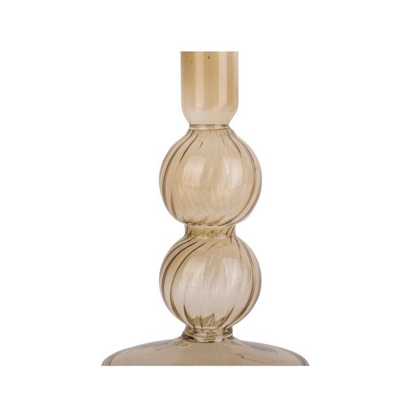 Jasnobrązowy szklany świecznik PT LIVING Swirl Bubbles-image-1