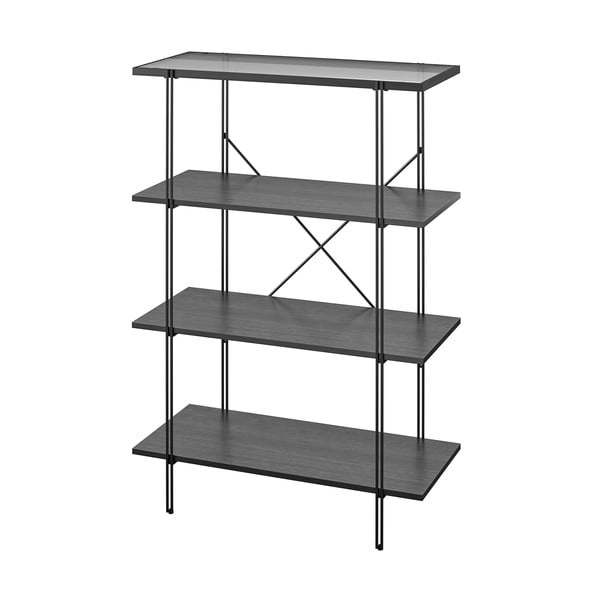 Czarny regał w dekorze dębu 79x117 cm Wainwright – Queer Eye-image-2