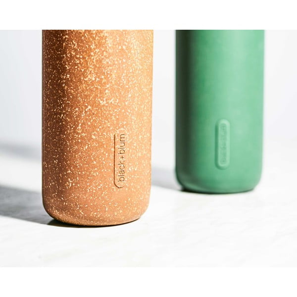 Szklana butelka na wodę z pomarańczowym pokrowcem z silikonu Black + Blum G-Bottle, 600 ml-image-4