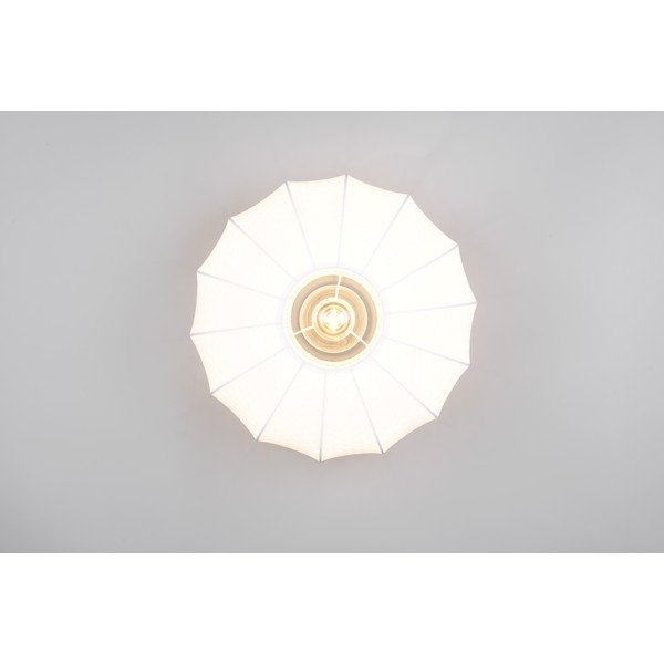 Biała metalowa lampa sufitowa z tekstylnym kloszem ø 40 cm Madleine – Reality-image-4