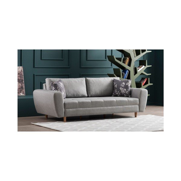 Jasnoszara sofa 3-osobowa Igor-image-3