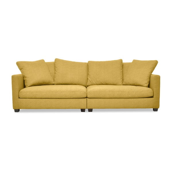 Żółta sofa 3-osobowa Vivonita Hugo