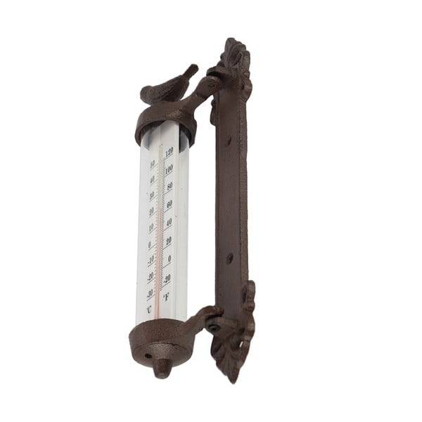 Żeliwny termometr ścienny z ptaszkiem Esschert Design Dekor Bird, wys. 27,3 cm-image-3