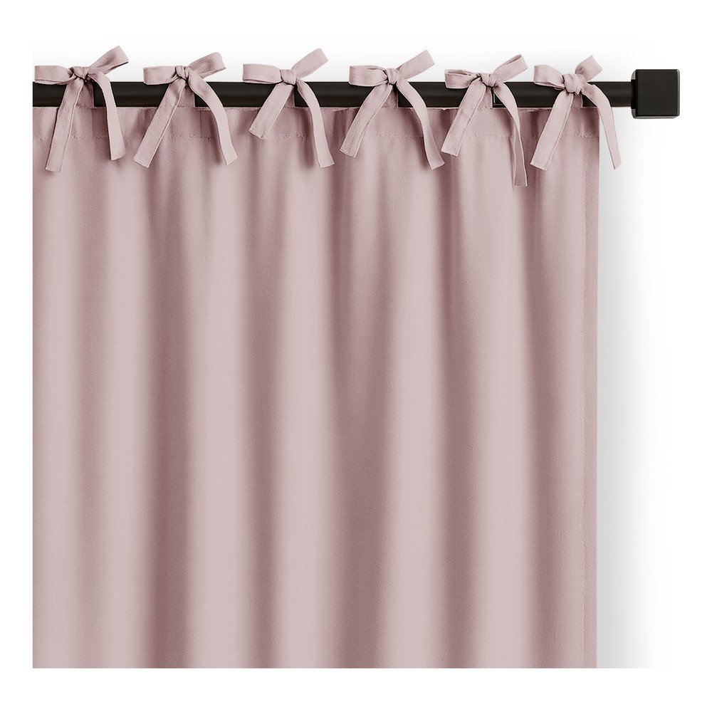 Szaroróżowa zasłona częściowo zaciemniająca (dimout) 140x250 cm Carli Tie – Restilo