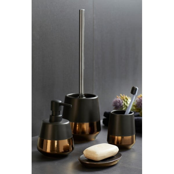 Czarny kubek na szczoteczki do zębów Wenko Brandol-image-1