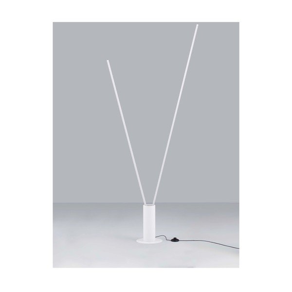 Metalowa lampa stojąca LED z elastyczną konstrukcją w matowym białym kolorze (wysokość 181 cm) Kimolia – Nova Luce-image-2