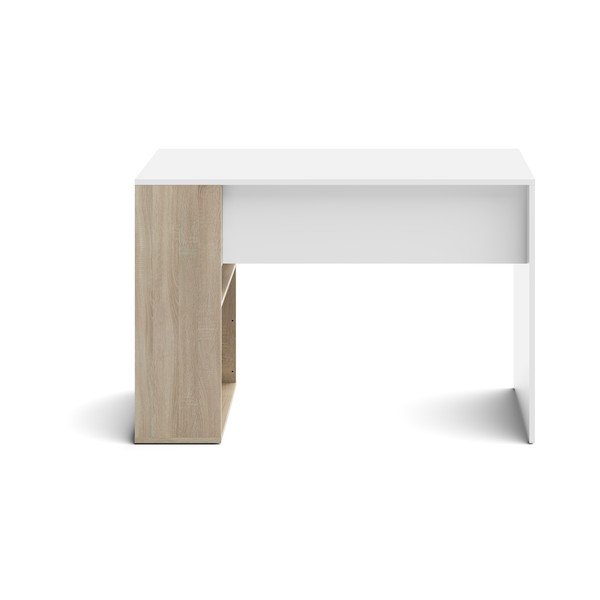 Białe biurko w dekorze dębu 114x50 cm Yale – TemaHome -image-4