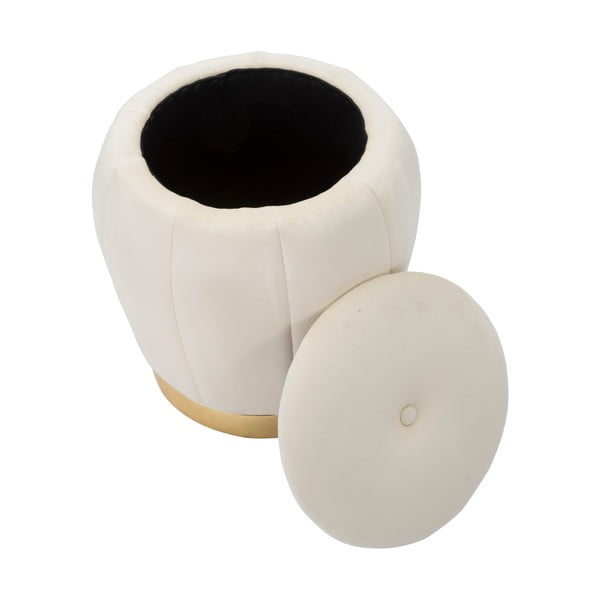 Kremowy aksamitny puf Paris – Mauro Ferretti-image-4