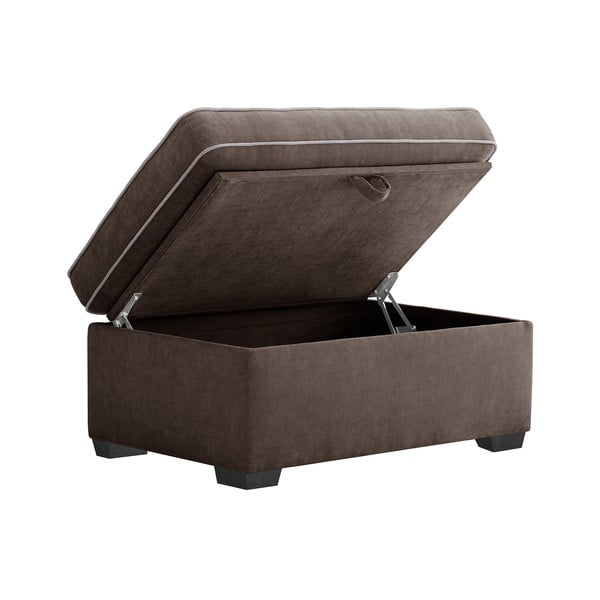 Brązowy puf ze schowkiem Jalouse Maison Serena-image-2