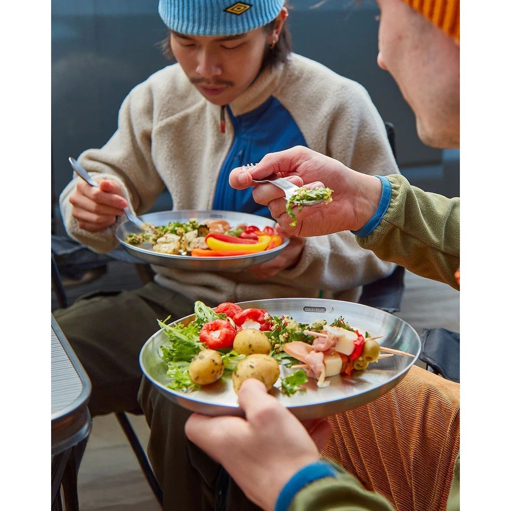 Widelce ze stali nierdzewnej w kolorze srebra zestaw 4 szt. Spork – Black + Blum (zdjęcie 8)