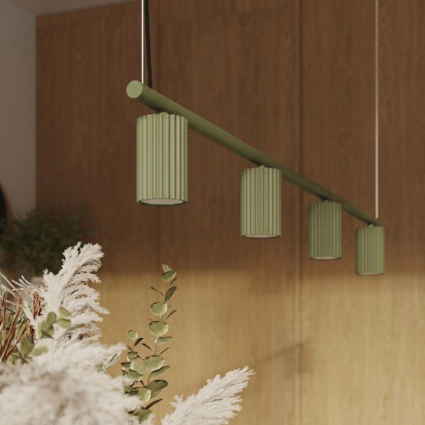 Zielona aluminiowa lampa wisząca Gleam – Sollux-image-1
