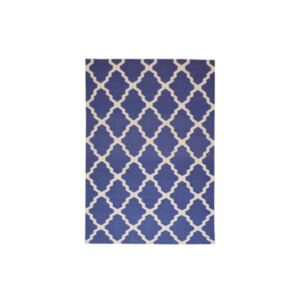 Ręcznie tkany dywan Kilim Design Four Blue, 160x230 cm