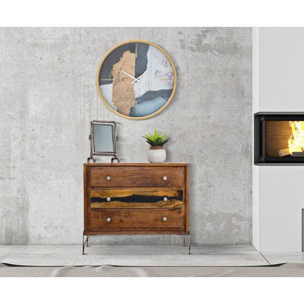 Niebieski zegar ścienny Mauro Ferretti Art, ø 60 cm-image-1