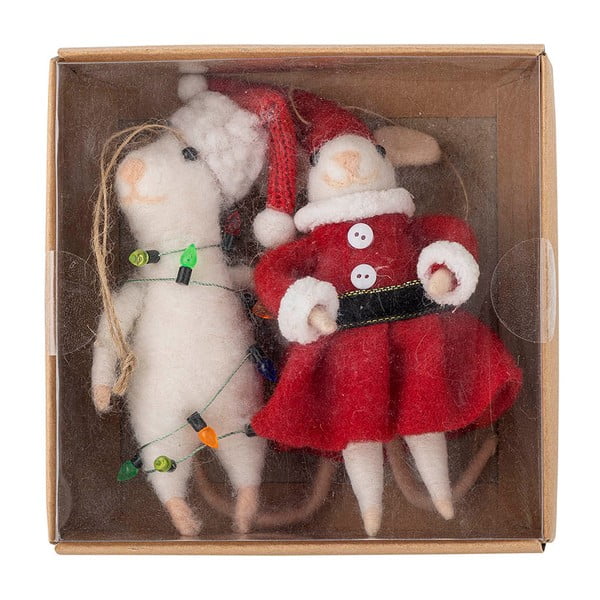 Wełniane ozdoby świąteczne zestaw 2 szt. 13 cm Peo – Bloomingville-image-2