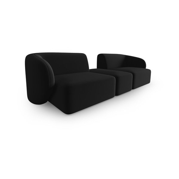 Czarna aksamitna sofa 246 cm Paolo – Milo Casa-image-2