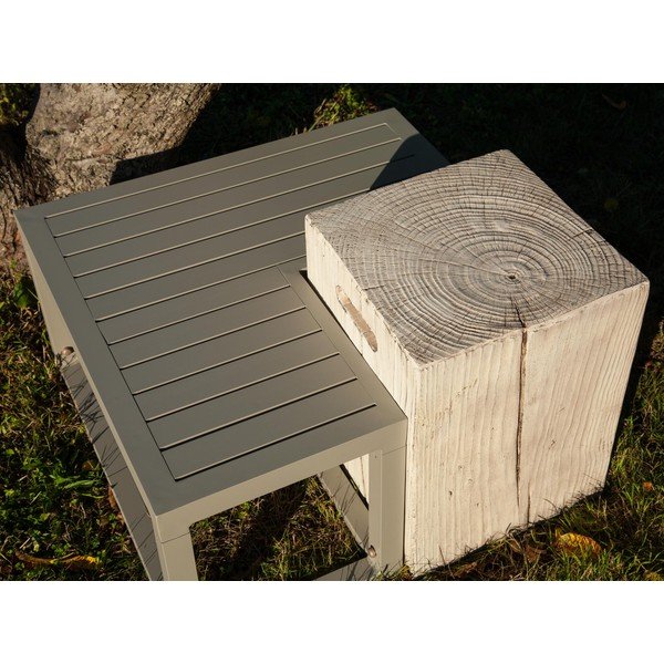 Biały stolik ogrodowy Ezeis Ecotop, 35x35 cm-image-3
