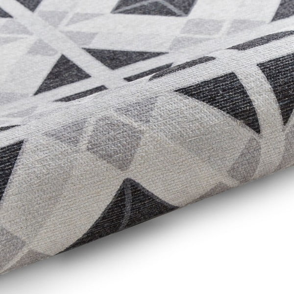 Jasnoszaro-ciemnoszary chodnik odpowiedni do prania 76x230 cm Victoria Light – Think Rugs-image-3