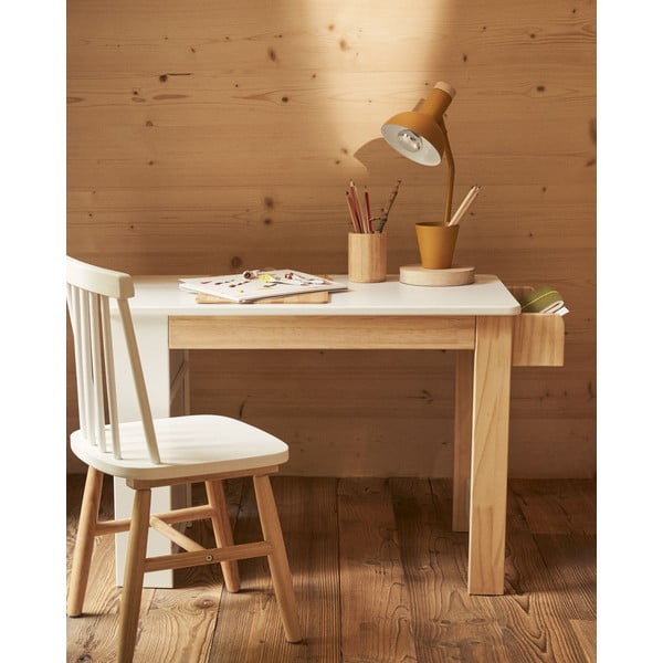 Biurko dziecięce z białym blatem 40x77 cm Serwa – Kave Home-image-2