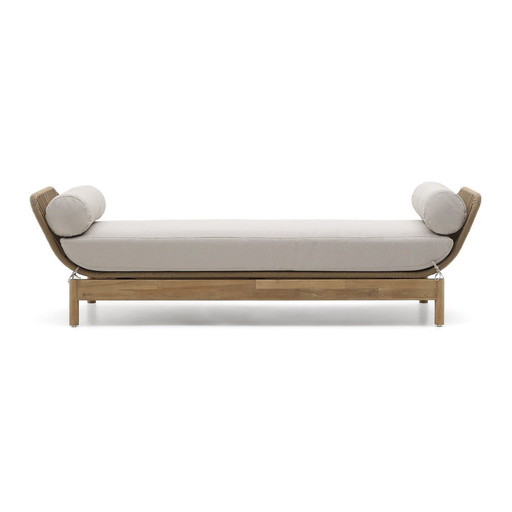 Sofa ogrodowa z litego drewna akacjowego w naturalnym kolorze Catalina – Kave Home