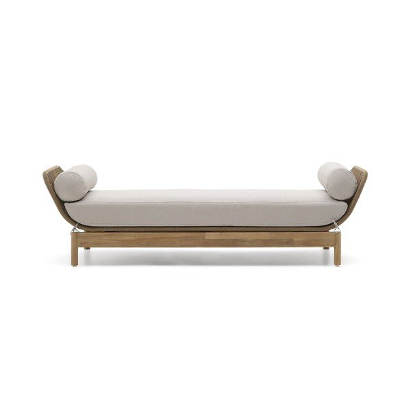 Sofa ogrodowa z litego drewna akacjowego w naturalnym kolorze Catalina – Kave Home