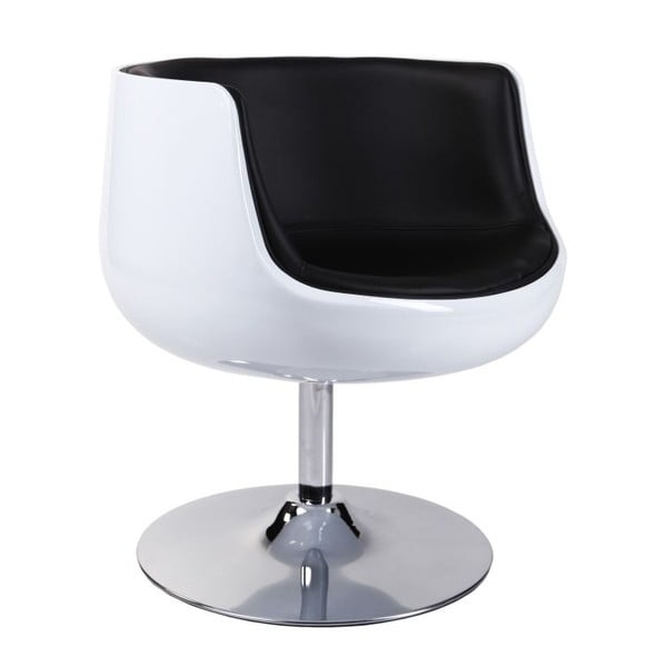 Krzesło obrotowe Cognac, białe/czarne