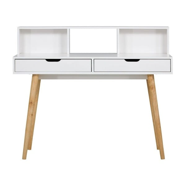 Białe biurko drewniane SOB York