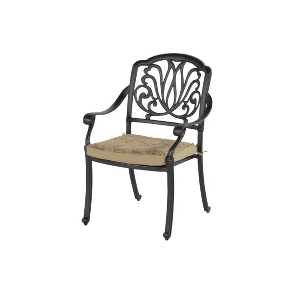 Ciemnoszare metalowe krzesło ogrodowe Amalfi – Hartman