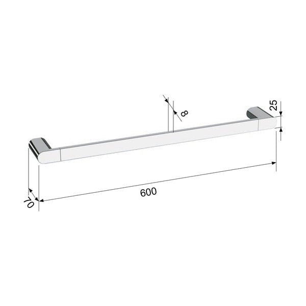 Wieszak ścienny na ręczniki z mosiądzu w kolorze matowej czerni Flori – Sapho-image-1