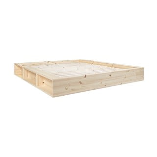 Łóżko dwuosobowe z litego drewna ze schowkiem Karup Design Ziggy, 140 x 200 cm
