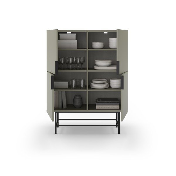 Zielonoszara szafka 100x128 cm Eldia – Marckeric-image-3