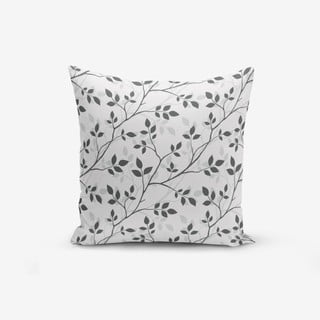 Poszewka na poduszkę z domieszką bawełny Minimalist Cushion Covers Grey Background Leaf, 45x45 cm