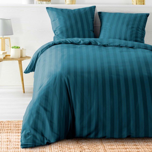 Niebieska pościel dwuosobowa z mikrowłókna 240x220 cm Cleo – douceur d'intérieur-image-1