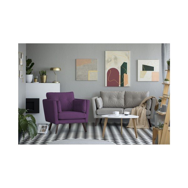 Fioletowy fotel Mazzini Sofas Elena-image-4