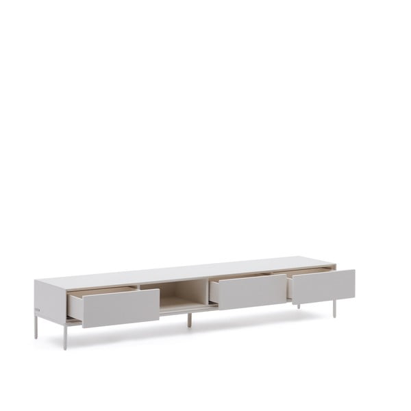 Biała szafka pod TV 195x35 cm Vedrana – Kave Home-image-3
