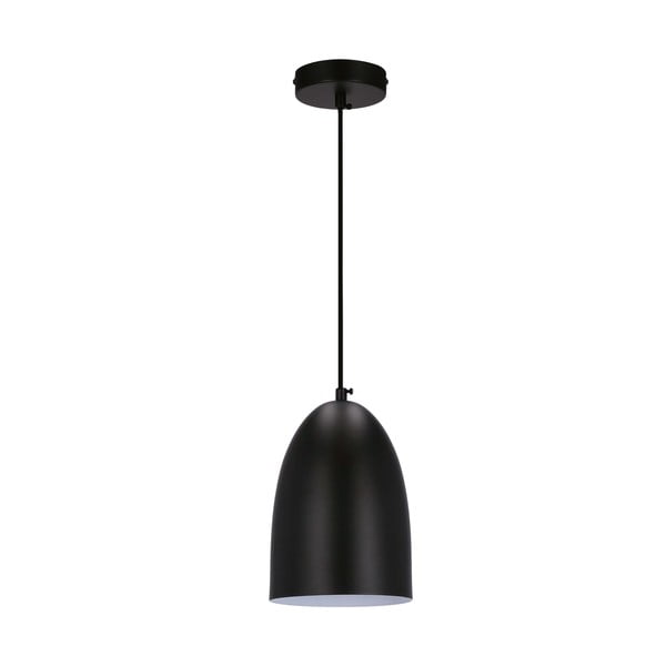 Czarna lampa wisząca z metalowym kloszem ø 14 cm Icaro – Candellux Lighting