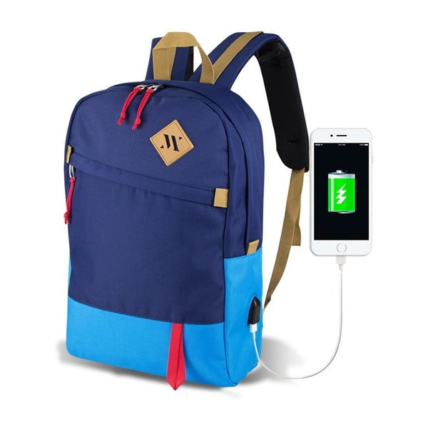 Niebieski plecak z portem USB My Valice FREEDOM Smart Bag Mavi