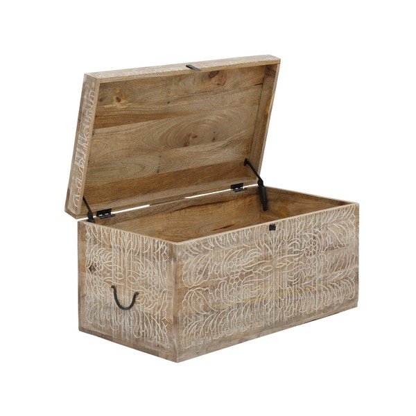 Skrzynia z litego drewna mango w naturalnym kolorze 45x50 cm Malati – Støraa-image-3
