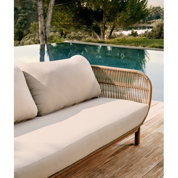 Beżowa tapicerowana sofa ogrodowa Catalina – Kave Home-image-2