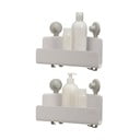 Białe narożne samoprzylepne plastikowe półki łazienkowe zestaw 2 szt. EasyStore − Joseph Joseph