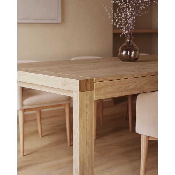 Rozkładany stół z dodatkowym blatem w dekorze dębu 100x200 cm Briva – Kave Home-image-3